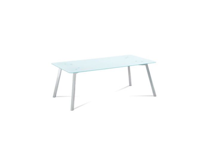Konferenční stolek 120x65x45 cm, bílé sklo / chrom GCT-530 WT