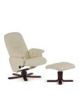 Relaxa�n� k�eslo s taburetem, PVC kr�mov� BT-005 CRM