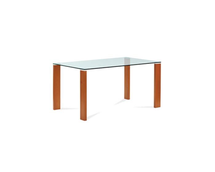 Jídelní stůl 150x90 cm, barva třešeň / sklo BT-6750 TR2