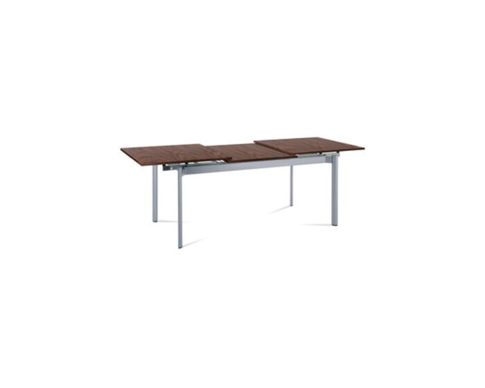 Jídelní stůl rozkl. 160+72x85x76 cm, alu / dýha ořech WD-5864 AWAL