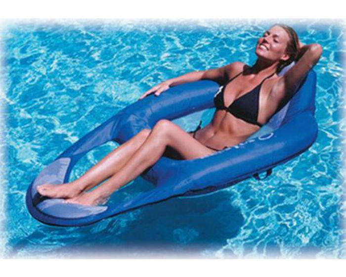 Floating lounger blue