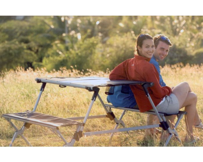 Portable outdoor table blue